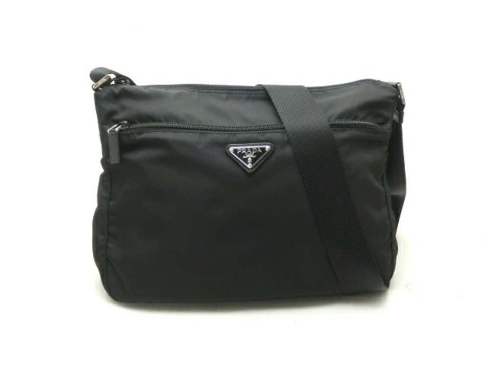 Prada Leather Shoulder Bag Black